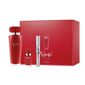 PUPA Milano Vamp! Red Eau De Parfum 100 ml + VAMP! Mascara + Vamp! Smalto Profumato Effetto Gel